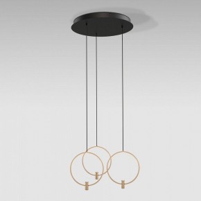 Подвесной светильник Eurosvet Layla 50257/3 LED черный/ латунь в Южноуральске - yuzhnouralsk.mebel24.online | фото