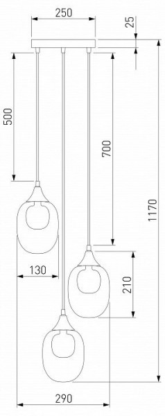 Подвесной светильник Eurosvet Spritz 70216/3 латунь в Южноуральске - yuzhnouralsk.mebel24.online | фото 2
