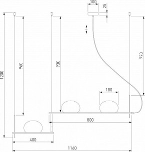 Подвесной светильник Eurosvet Stair 70145/3 черный в Южноуральске - yuzhnouralsk.mebel24.online | фото 3