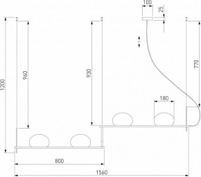 Подвесной светильник Eurosvet Stair 70145/4 черный в Южноуральске - yuzhnouralsk.mebel24.online | фото 5