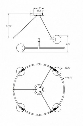 Подвесной светильник Maytoni Balance MOD317PL-04B в Южноуральске - yuzhnouralsk.mebel24.online | фото 4