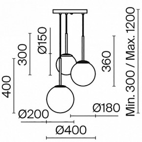 Подвесной светильник Maytoni Basic form MOD321PL-03B в Южноуральске - yuzhnouralsk.mebel24.online | фото 6