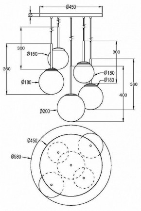 Подвесной светильник Maytoni Basic form MOD321PL-05G1 в Южноуральске - yuzhnouralsk.mebel24.online | фото 4