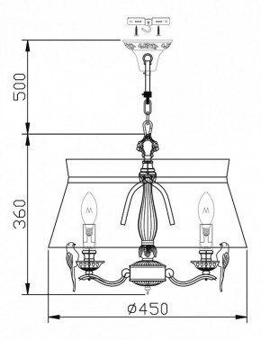 Подвесной светильник Maytoni Bird ARM013-33-W в Южноуральске - yuzhnouralsk.mebel24.online | фото 3