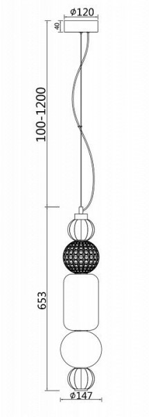Подвесной светильник Maytoni Collar P069PL-L35CH3K в Южноуральске - yuzhnouralsk.mebel24.online | фото 5