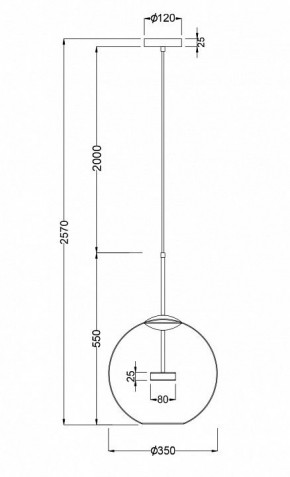 Подвесной светильник Maytoni Cometa MOD056PL-L12G3K в Южноуральске - yuzhnouralsk.mebel24.online | фото 3