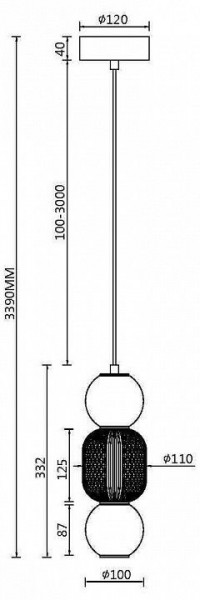 Подвесной светильник Maytoni Drop MOD273PL-L16G3K в Южноуральске - yuzhnouralsk.mebel24.online | фото 3