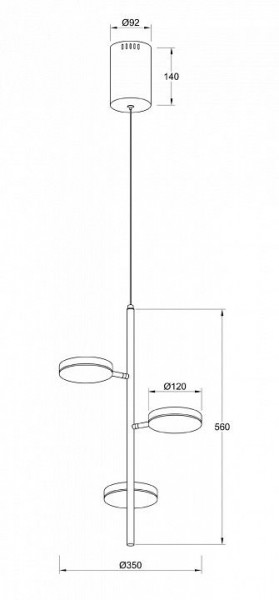 Подвесной светильник Maytoni Fad MOD070PL-L18B3K в Южноуральске - yuzhnouralsk.mebel24.online | фото 4