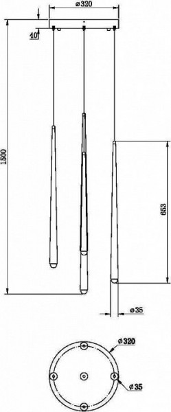 Подвесной светильник Maytoni Halo MOD132PL-L30BSK в Южноуральске - yuzhnouralsk.mebel24.online | фото 2