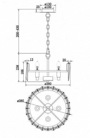 Подвесной светильник Maytoni Puntes MOD043PL-04CH в Южноуральске - yuzhnouralsk.mebel24.online | фото 4
