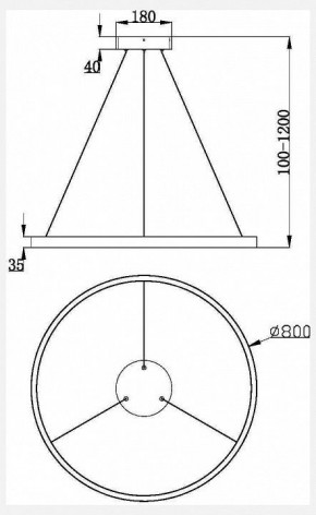 Подвесной светильник Maytoni Rim 1 MOD058PL-L42W3K в Южноуральске - yuzhnouralsk.mebel24.online | фото 3