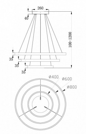 Подвесной светильник Maytoni Rim MOD058PL-L100W4K в Южноуральске - yuzhnouralsk.mebel24.online | фото 6