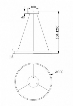 Подвесной светильник Maytoni Rim MOD058PL-L32W4K в Южноуральске - yuzhnouralsk.mebel24.online | фото 3