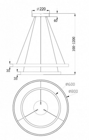 Подвесной светильник Maytoni Rim MOD058PL-L74W4K в Южноуральске - yuzhnouralsk.mebel24.online | фото 6