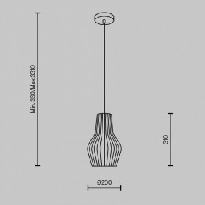 Подвесной светильник Maytoni Roots MOD191PL-01W в Южноуральске - yuzhnouralsk.mebel24.online | фото 2