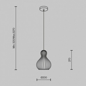 Подвесной светильник Maytoni Roots MOD192PL-01W в Южноуральске - yuzhnouralsk.mebel24.online | фото 4