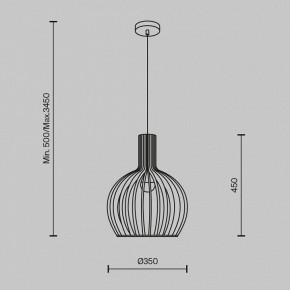 Подвесной светильник Maytoni Roots MOD194PL-01W в Южноуральске - yuzhnouralsk.mebel24.online | фото 3