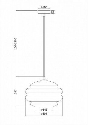 Подвесной светильник Maytoni Ruche P079PL-01SG в Южноуральске - yuzhnouralsk.mebel24.online | фото 3