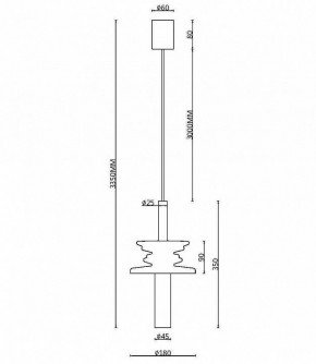 Подвесной светильник Maytoni Sound Wave MOD255PL-01B3 в Южноуральске - yuzhnouralsk.mebel24.online | фото 4