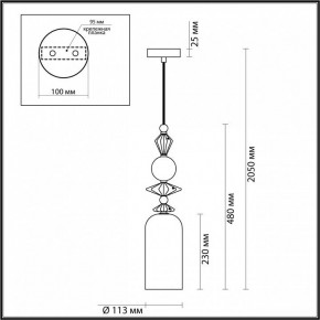 Подвесной светильник Odeon Light Bizet 4855/1 в Южноуральске - yuzhnouralsk.mebel24.online | фото