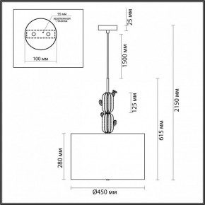 Подвесной светильник Odeon Light Cactus 5425/3 в Южноуральске - yuzhnouralsk.mebel24.online | фото 6
