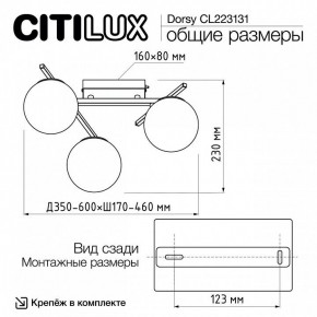 Потолочная люстра Citilux Dorsy CL223131 в Южноуральске - yuzhnouralsk.mebel24.online | фото 11