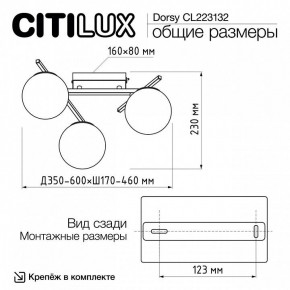 Потолочная люстра Citilux Dorsy CL223132 в Южноуральске - yuzhnouralsk.mebel24.online | фото 12