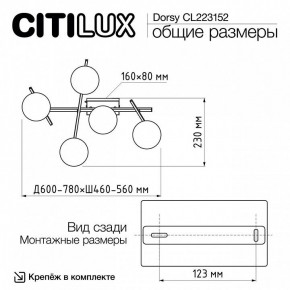 Потолочная люстра Citilux Dorsy CL223152 в Южноуральске - yuzhnouralsk.mebel24.online | фото 10