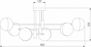 Потолочная люстра Eurosvet Nuvola 70129/6 хром в Южноуральске - yuzhnouralsk.mebel24.online | фото 3