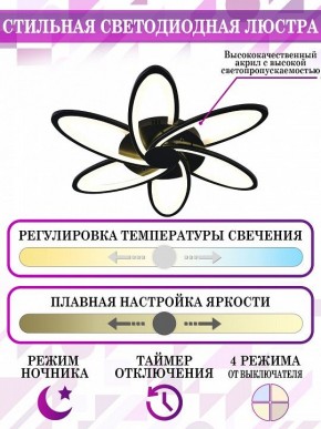 Потолочная люстра Natali Kovaltseva High-Tech Led Lamps HIGH-TECH LED LAMPS 82008 BLACK в Южноуральске - yuzhnouralsk.mebel24.online | фото 5