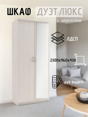 Шкаф 2-х створчатый Дуэт Люкс с зеркалом в Южноуральске - yuzhnouralsk.mebel24.online | фото 5