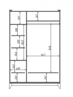 Шкаф для одежды Сабрина (ММ-302-01/03Б) в Южноуральске - yuzhnouralsk.mebel24.online | фото