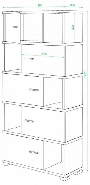 Шкаф комбинированный Домино СБ-30/5 в Южноуральске - yuzhnouralsk.mebel24.online | фото 2