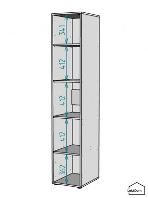 Шкаф Linnea MHR-1-2 2050х400х510 (ДВ-М 11.1.25) в Южноуральске - yuzhnouralsk.mebel24.online | фото 3