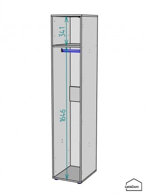 Шкаф Linnea MHR-1 2050х400х510 (Белый-М 11.1.2) в Южноуральске - yuzhnouralsk.mebel24.online | фото 3