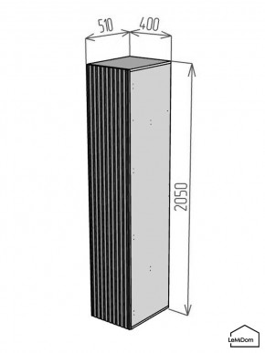 Шкаф Linnea MHR-1-3 2050х400х510 (ДВ-М 11.1.25) в Южноуральске - yuzhnouralsk.mebel24.online | фото 2