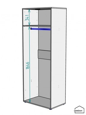 Шкаф Linnea MHR-2 2050х800х510 (Графит-М 11.1.25) в Южноуральске - yuzhnouralsk.mebel24.online | фото 3