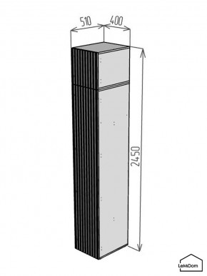 Шкаф с антресолью Linnea MHR-1A-3 2450х400х510 (Белый-М 11.1.2) в Южноуральске - yuzhnouralsk.mebel24.online | фото 2