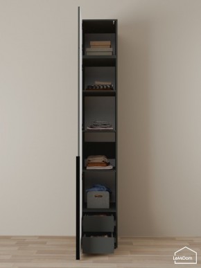 Шкаф с антресолью Linnea MHR-1A-4 2450х400х510 (Графит-М 11.1.25) в Южноуральске - yuzhnouralsk.mebel24.online | фото 4