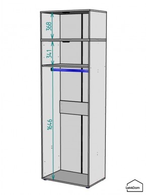 Шкаф с антресолью Linnea MHR-2A-1 2450х800х510 (Белый-М 11.1.1) в Южноуральске - yuzhnouralsk.mebel24.online | фото 3