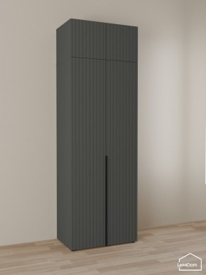 Шкаф с антресолью Linnea MHR-2A-2 2450х800х510 (Графит-М 11.1.25) в Южноуральске - yuzhnouralsk.mebel24.online | фото 1