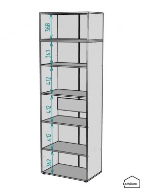 Шкаф с антресолью Linnea MHR-2A-2 2450х800х510 (Графит-М 11.1.25) в Южноуральске - yuzhnouralsk.mebel24.online | фото 3