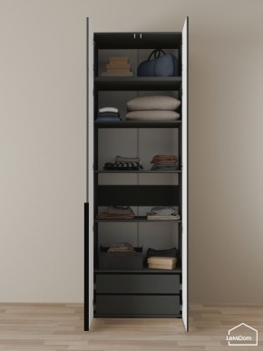 Шкаф с антресолью Linnea MHR-2A-3 2450х800х510 (Графит-М 11.1.25) в Южноуральске - yuzhnouralsk.mebel24.online | фото 5