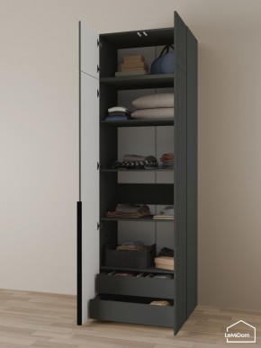 Шкаф с антресолью Linnea MHR-2A-3 2450х800х510 (Графит-М 11.1.25) в Южноуральске - yuzhnouralsk.mebel24.online | фото 6