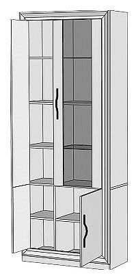 Шкаф-витрина Нобиле ШВтВ-ФСД-ФГК в Южноуральске - yuzhnouralsk.mebel24.online | фото 2