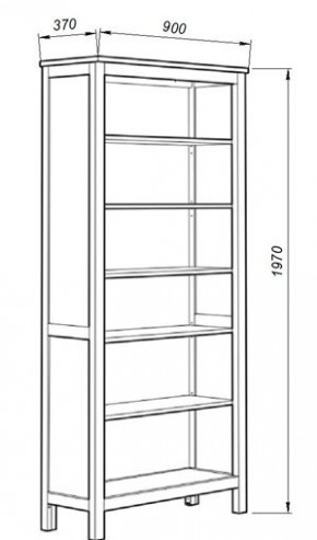 Стеллаж 00 Кантри, массив сосны, цвет белый в Южноуральске - yuzhnouralsk.mebel24.online | фото 3