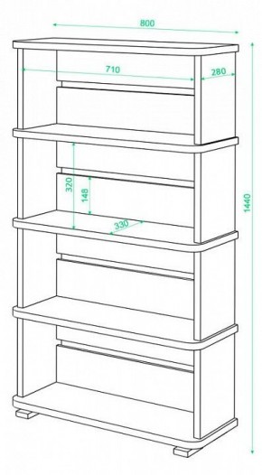 Стеллаж Домино СБ-25/4 в Южноуральске - yuzhnouralsk.mebel24.online | фото 3