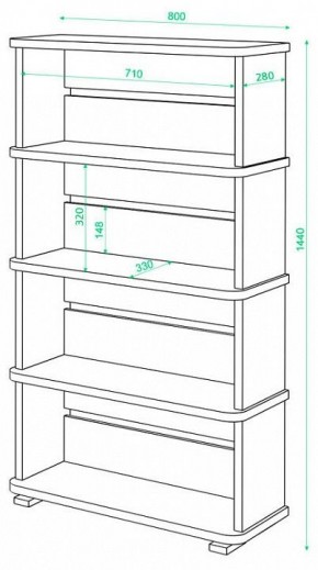 Стеллаж Домино СБ-25/4 в Южноуральске - yuzhnouralsk.mebel24.online | фото 2