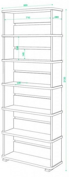 Стеллаж Домино СБ-25/6 в Южноуральске - yuzhnouralsk.mebel24.online | фото 2