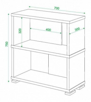 Стеллаж книжный Домино СБ-10_2 в Южноуральске - yuzhnouralsk.mebel24.online | фото 3